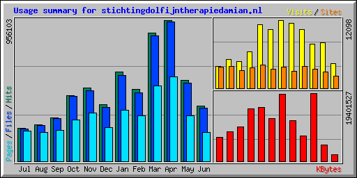 Usage summary for stichtingdolfijntherapiedamian.nl